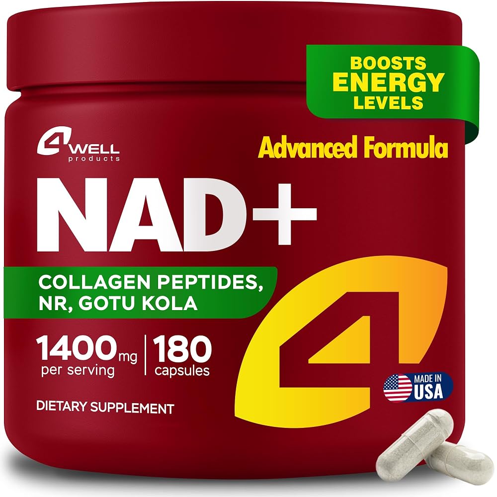 4Well Products NAD Supplement 1400mg Supports Healthy Aging Complex