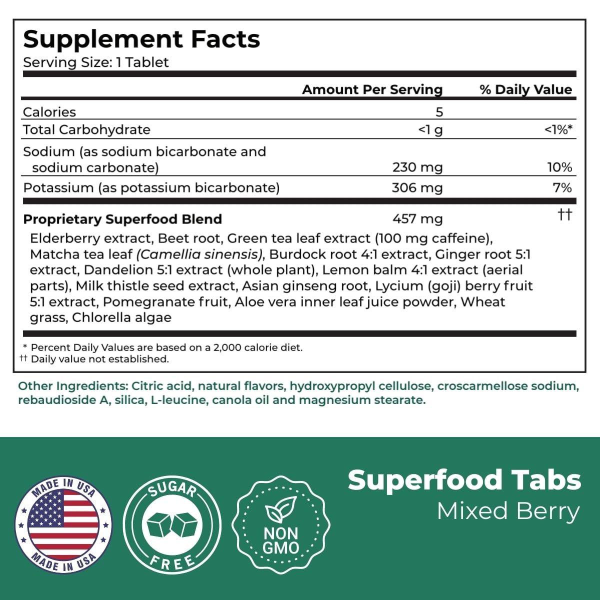 Superfood Tabs Effervescent Drink Tablets Mixed Berry - 30 Count - image 6