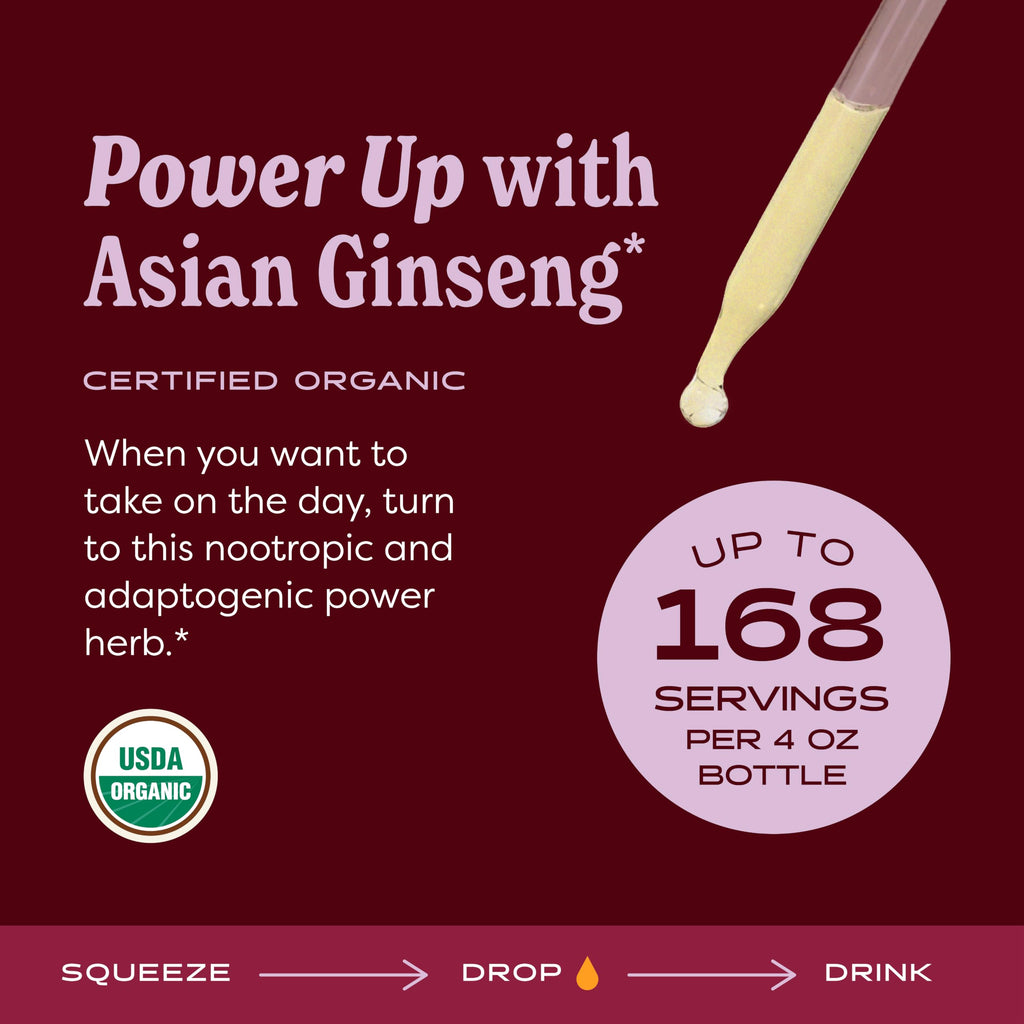 Herb Pharm Alcohol-Free Asian (Panax) Ginseng Glycerite for Energy