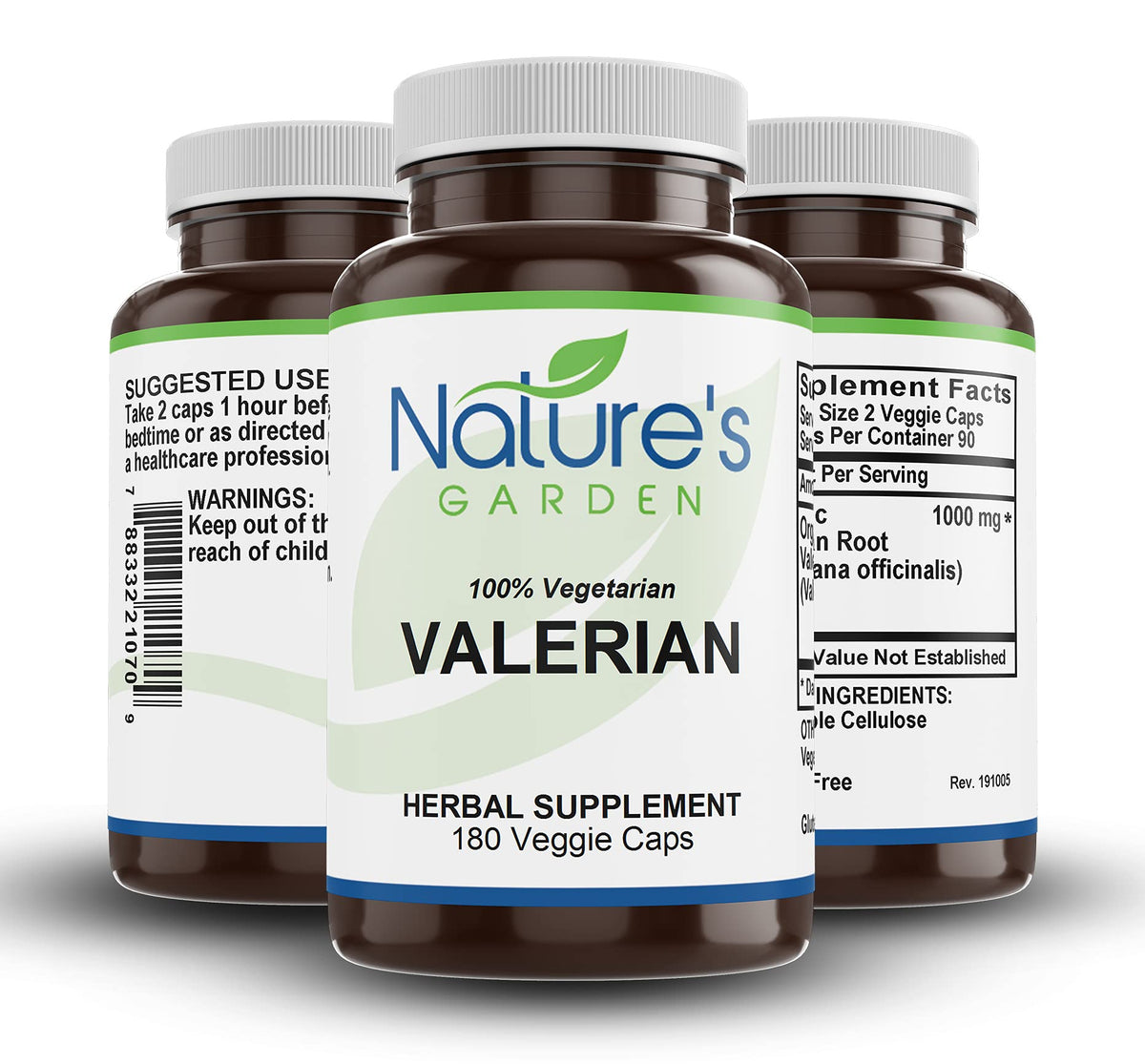 Nature's Garden Essentials Valerian 1000mg - 180 Vegetarian Capsules - image 3