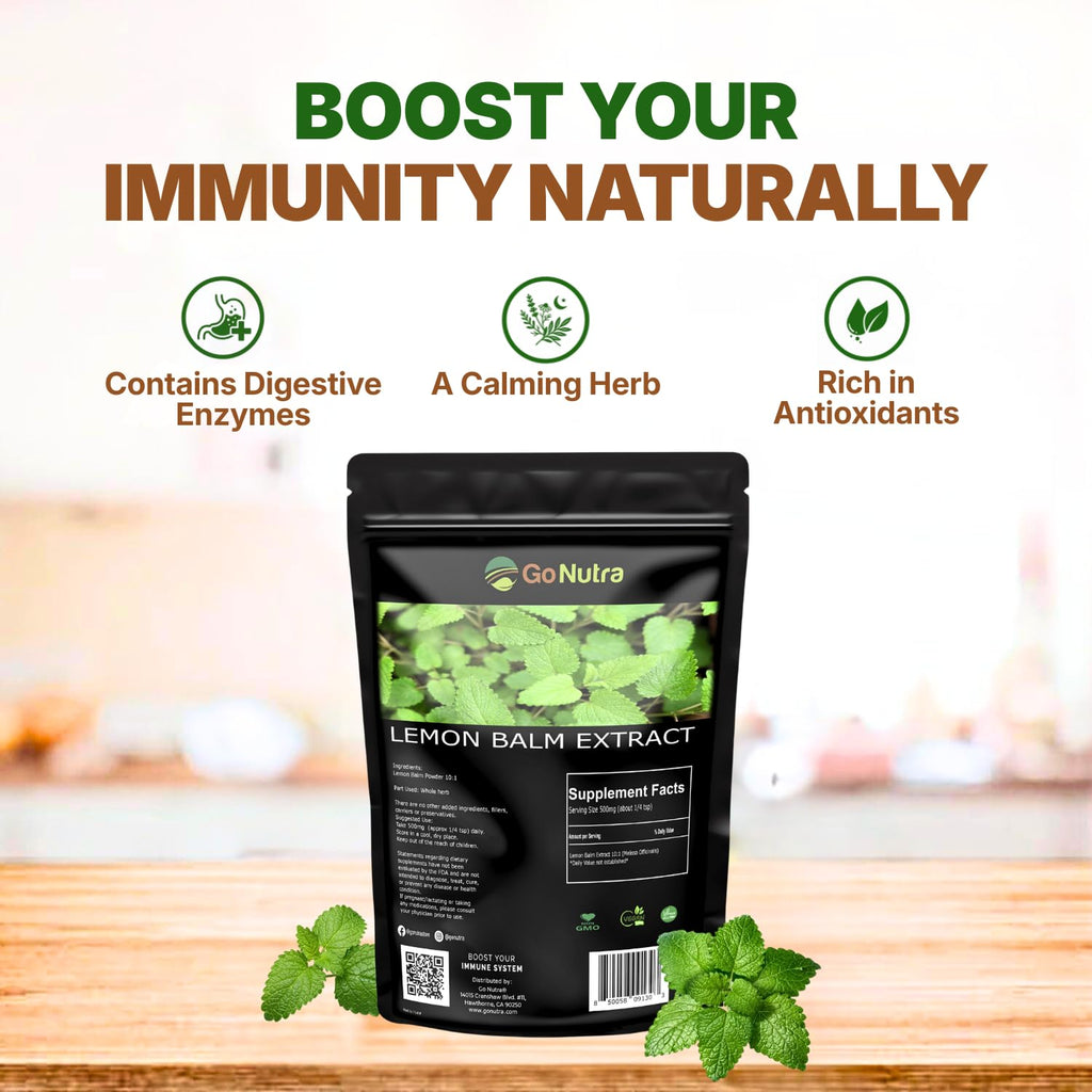 Go Nutra Lemon Balm Extract Powder - 8 Ounce - image 3