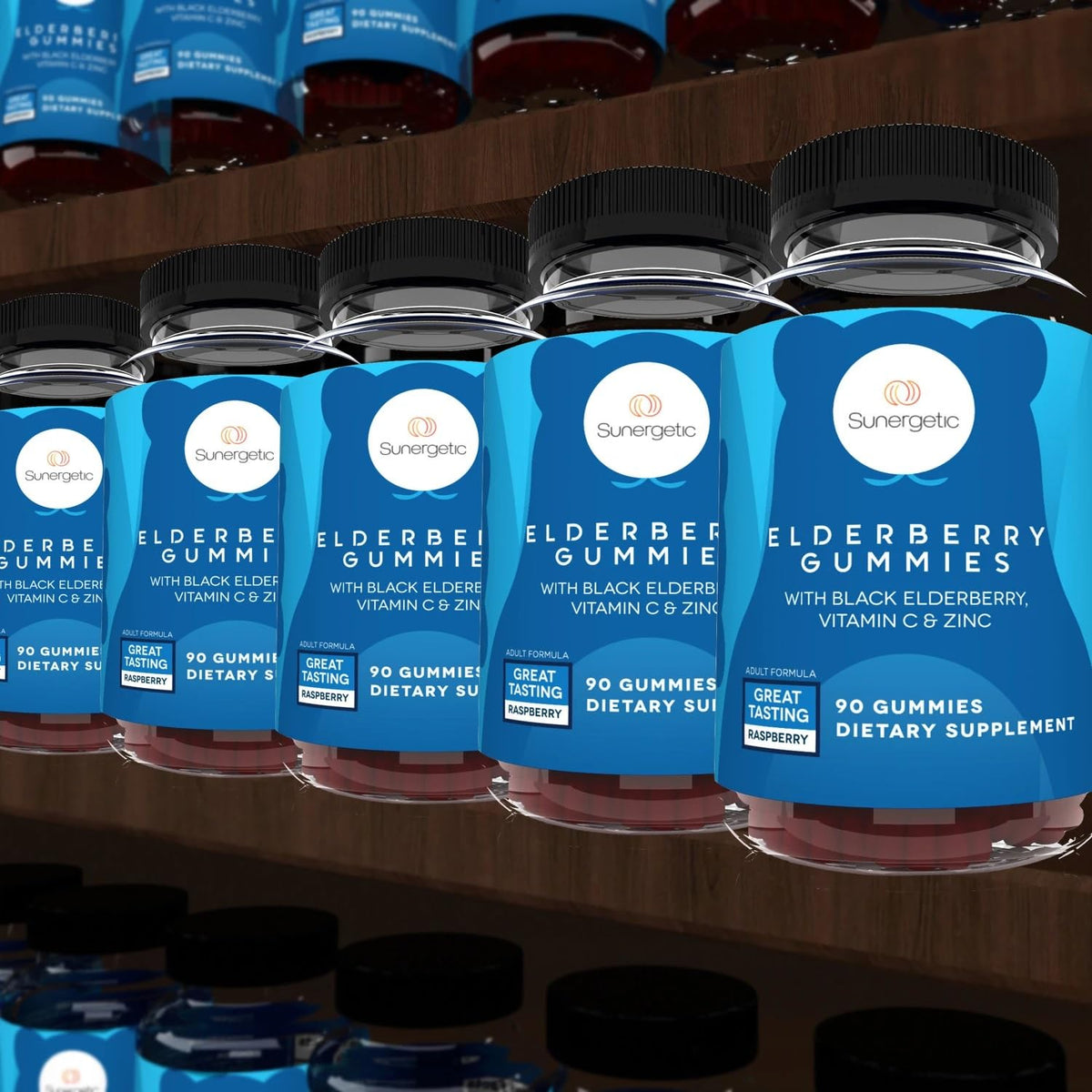 Sunergetic Black Elderberry Gummies with Vitamin C & Zinc - 90 Gummies - image 5