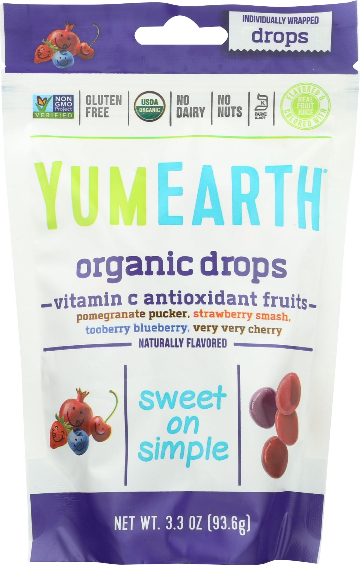 YumEarth Organic Vitamin C Drops Antioxifruits - 3.3 oz