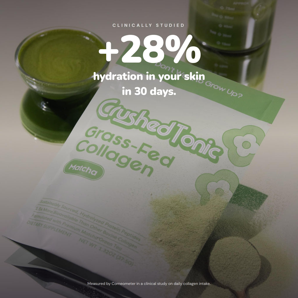 Crushed Tonic Korean Beauty Matcha Marine Collagen Powder - 28 Sticks - image 3