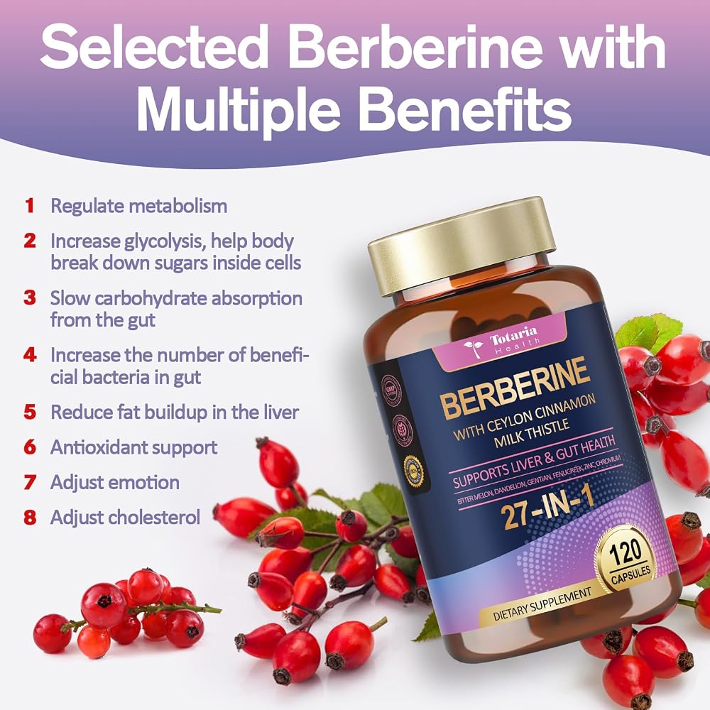 Totaria Berberine Supplement with Ceylon Cinnamon & Milk Thistle - image 7