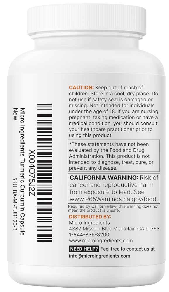 Micro Ingredients Turmeric Capsules Parent