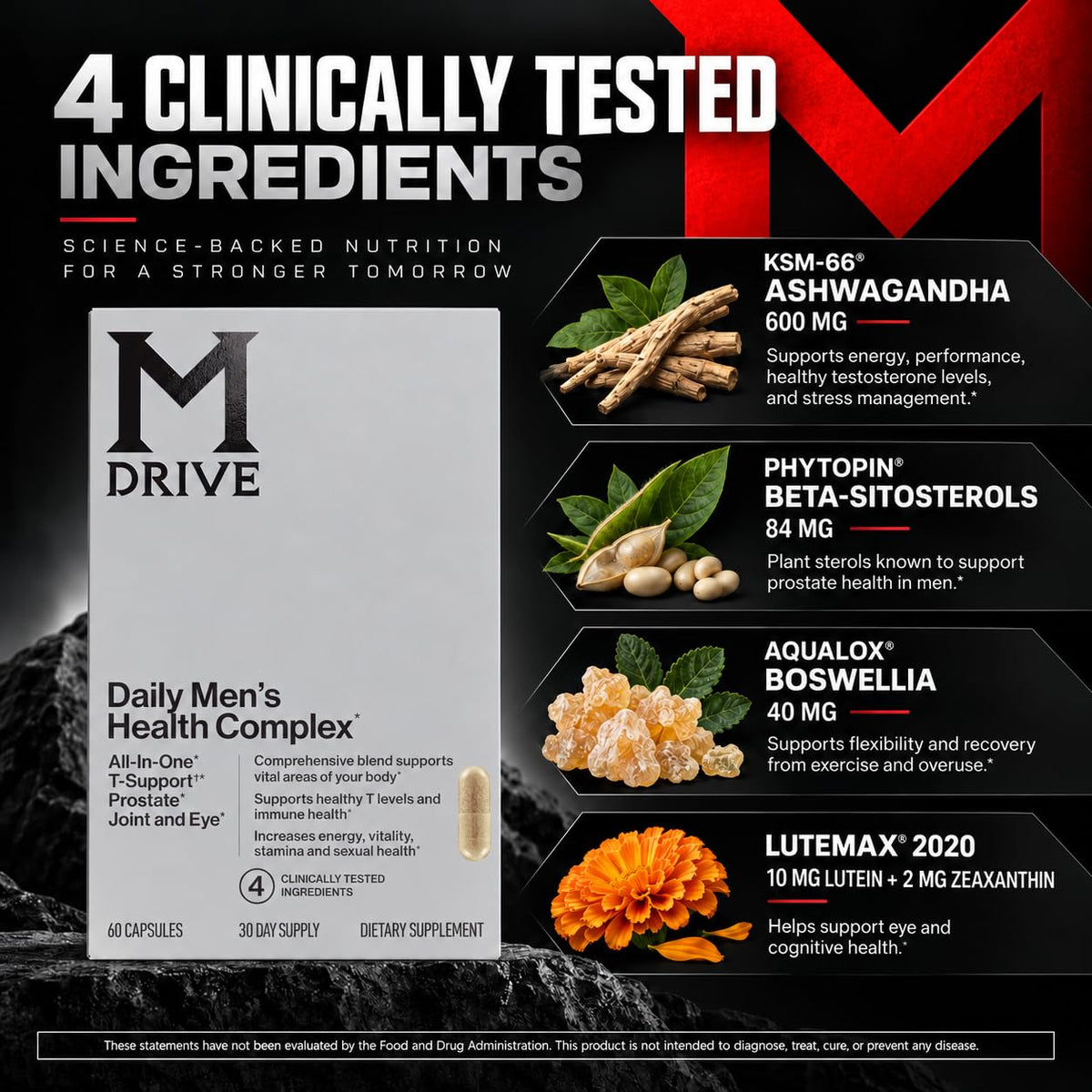 M Drive Daily Mens Health Complex Ashwagandha - 60 Capsules - image 3