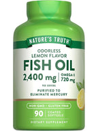 Nature's Truth Fish Oil Omega 3 Supplement 2400mg - 90 Softgels