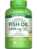 Nature's Truth Fish Oil Omega 3 Supplement 2400mg - 90 Softgels