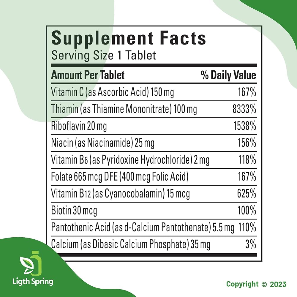 LightSpring Super B-Complex with Vitamin C - 460 Tablets - image 2