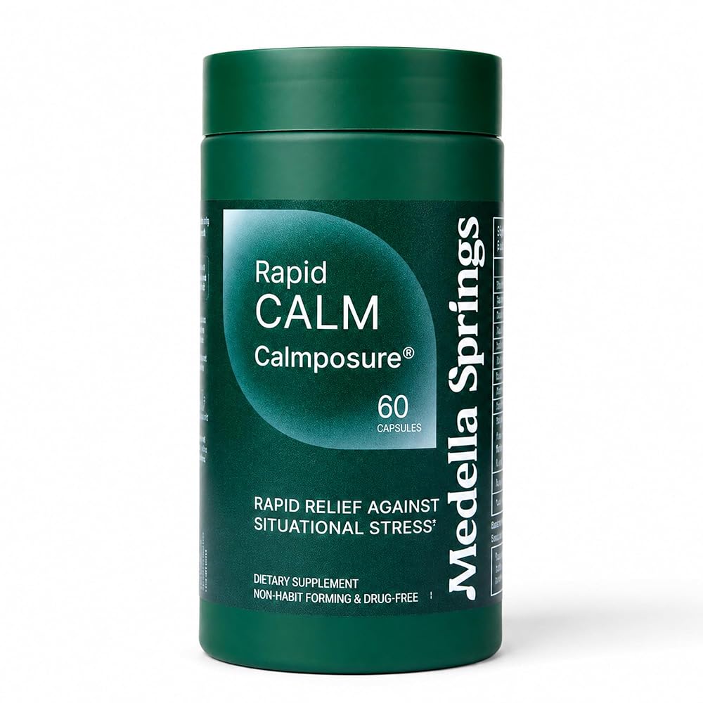CALMPOSURE Anti Stress Supplement for Situational Stress - 60 Capsules