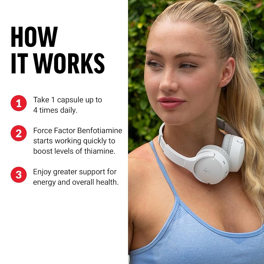 Force Factor Benfotiamine Plus Thiamine Supplement - 90 Capsules - image 4