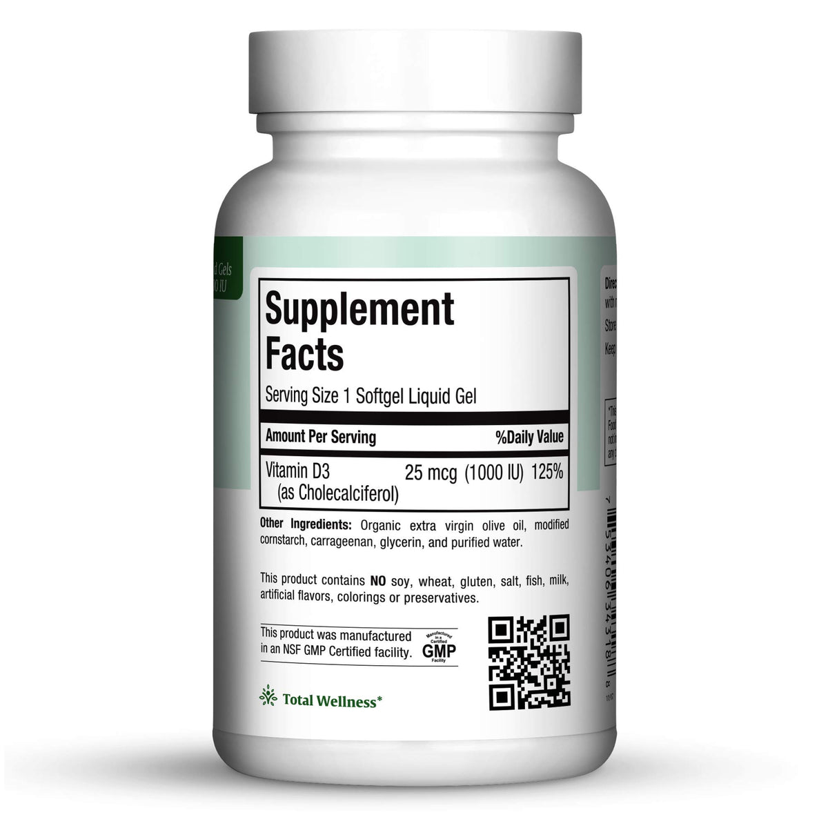Maxi Health Vitamin D3 1000 IU - for Healthy Muscle Function