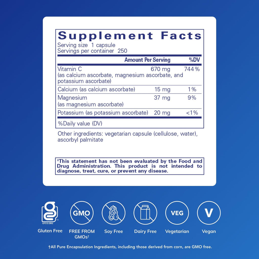 Pure Encapsulations Buffered Ascorbic Acid -- Capsules