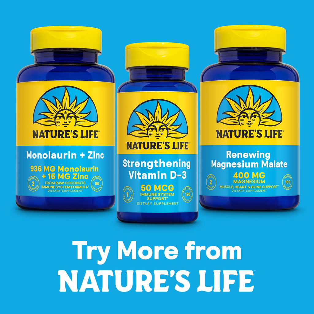 Nature's Life Renewing Magnesium Malate 400 mg - 100 Tablets - image 6