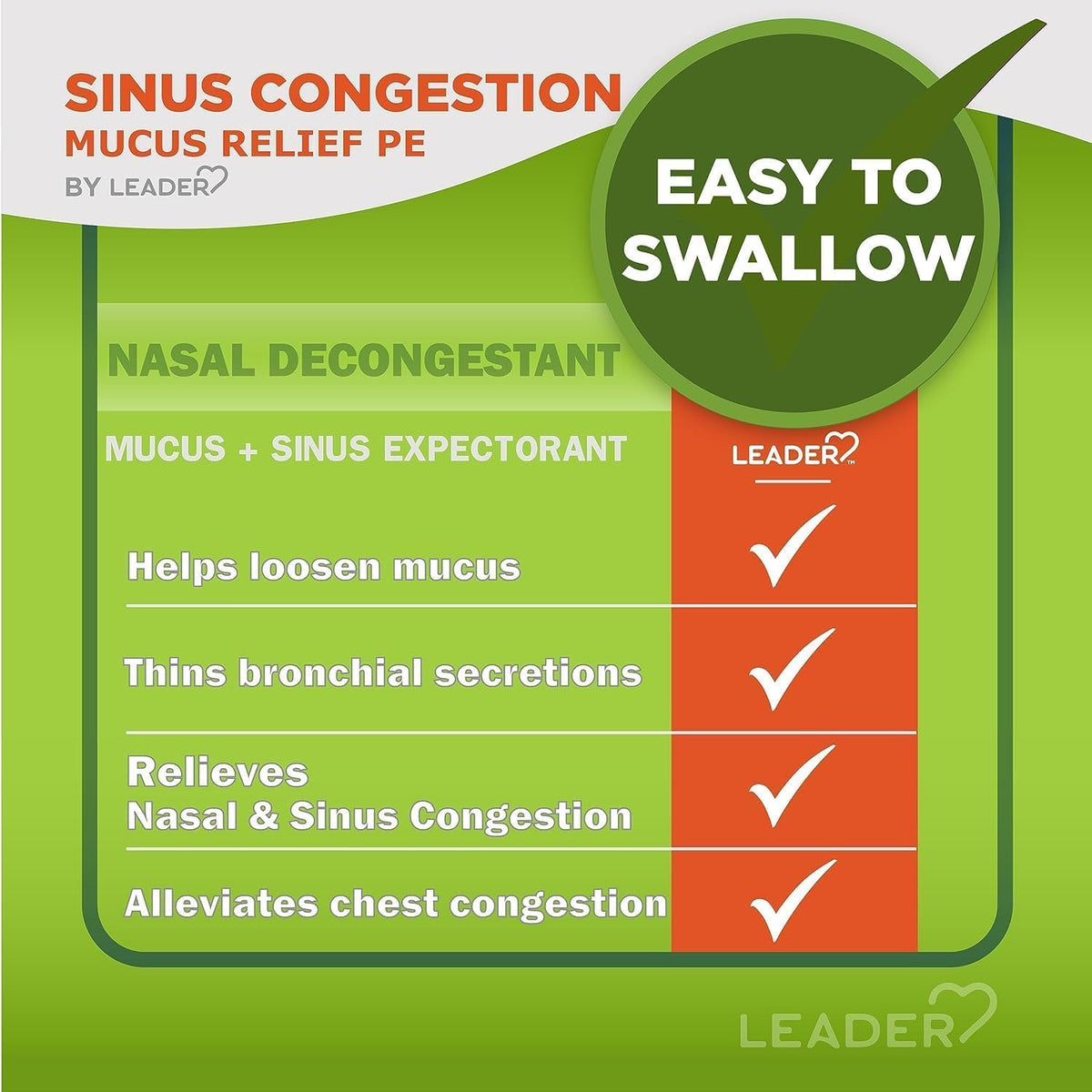 Rosemeek Mucus Relief PE Sinus Congestion Expectorant - 50 Tablets - image 2