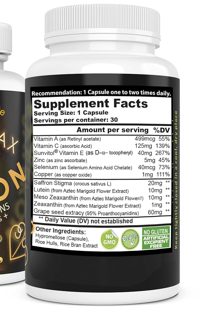 EXIR Eye Vitamins Dietary Supplement for Visual Wellness - 60 Capsules - image 5