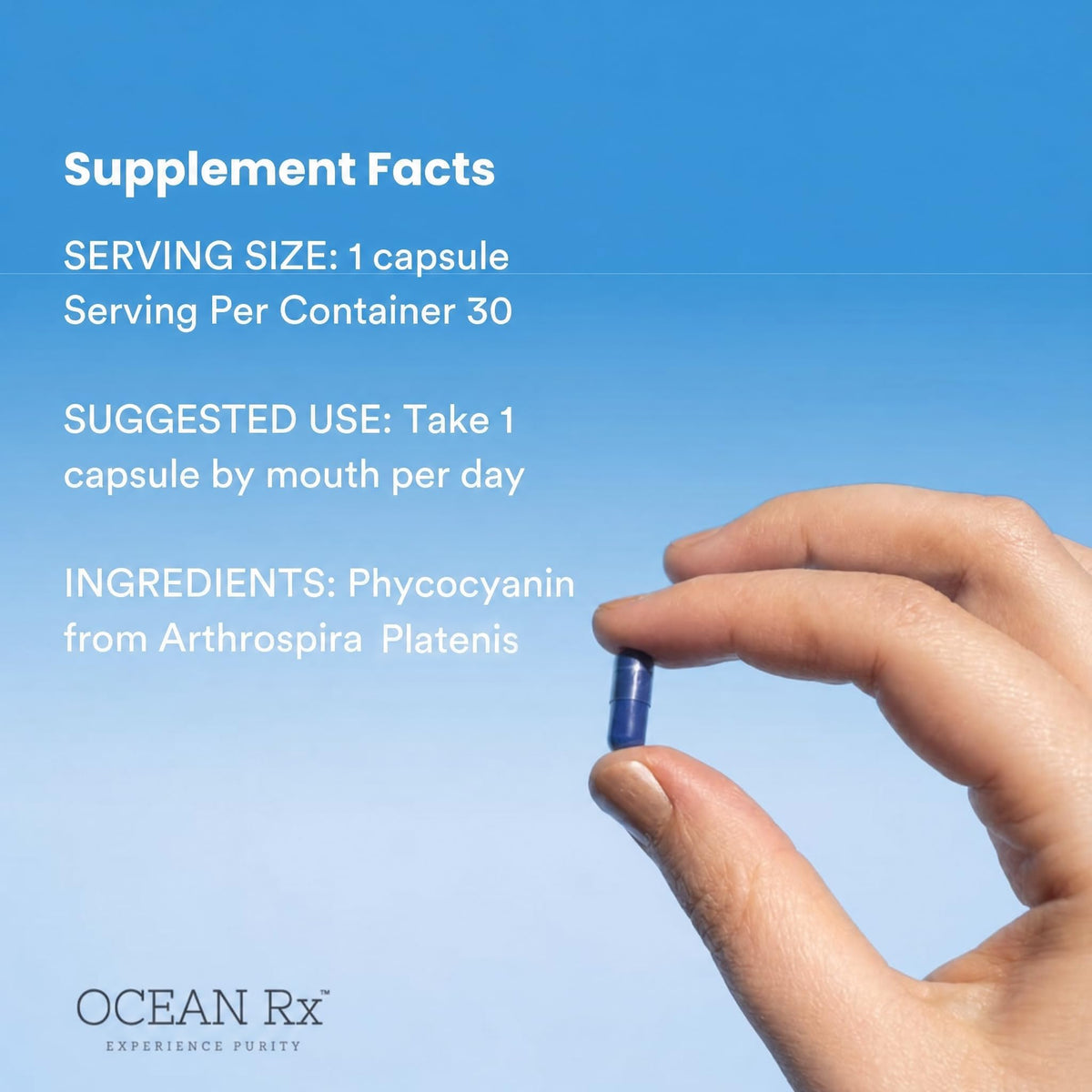 Ocean Rx Pure Blue Spirulina Capsules Superfood - 30 Count - image 7
