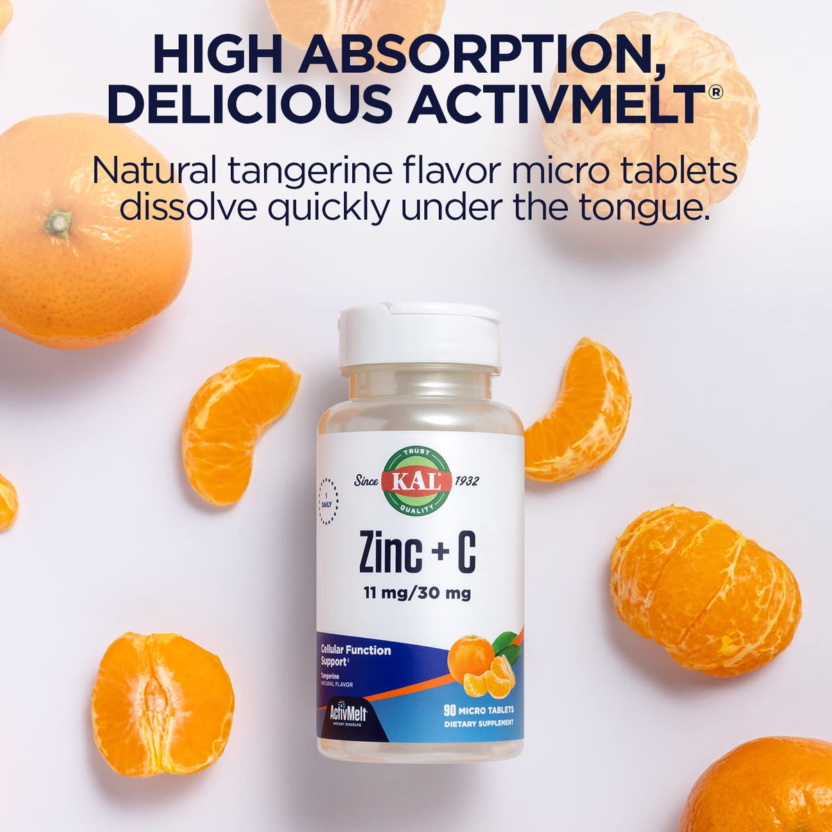 KAL Zinc Plus C Instant Dissolve Tangerine - 90 Tablets - image 5