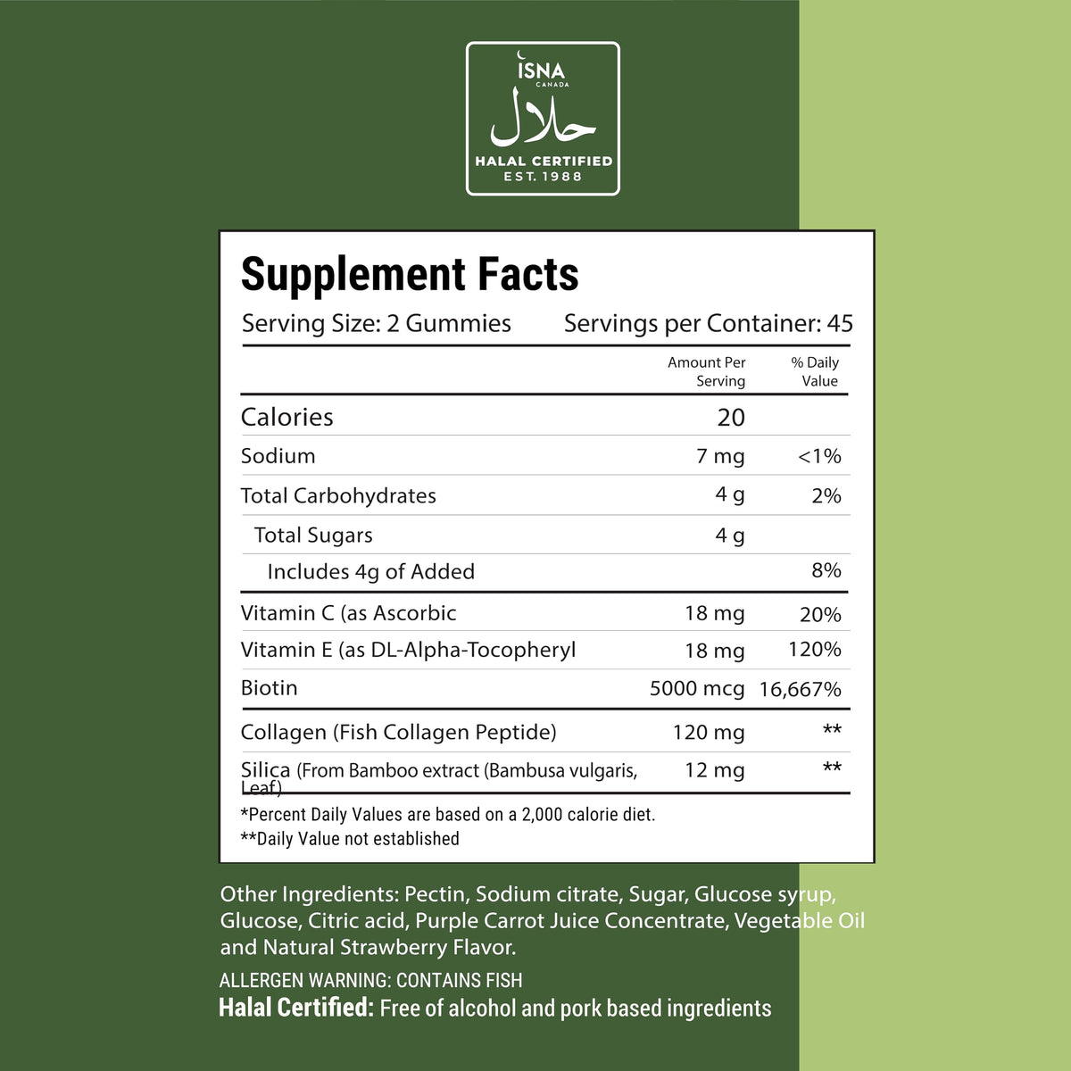 Noor Vitamins Hair Biotin Collagen Gummies - 90 Count - image 2