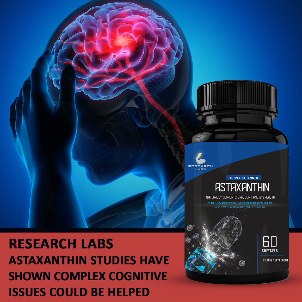 Research Labs Triple Strength Natural Astaxanthin 12mg - 120 Softgels - image 5