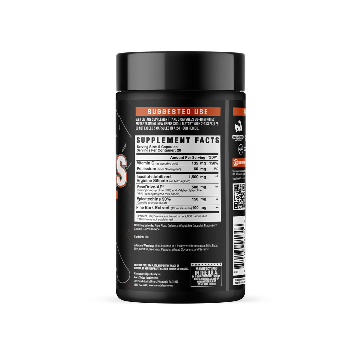 Axe & Sledge PUMPIES Nitric Oxide Booster - 100 Capsules - image 2
