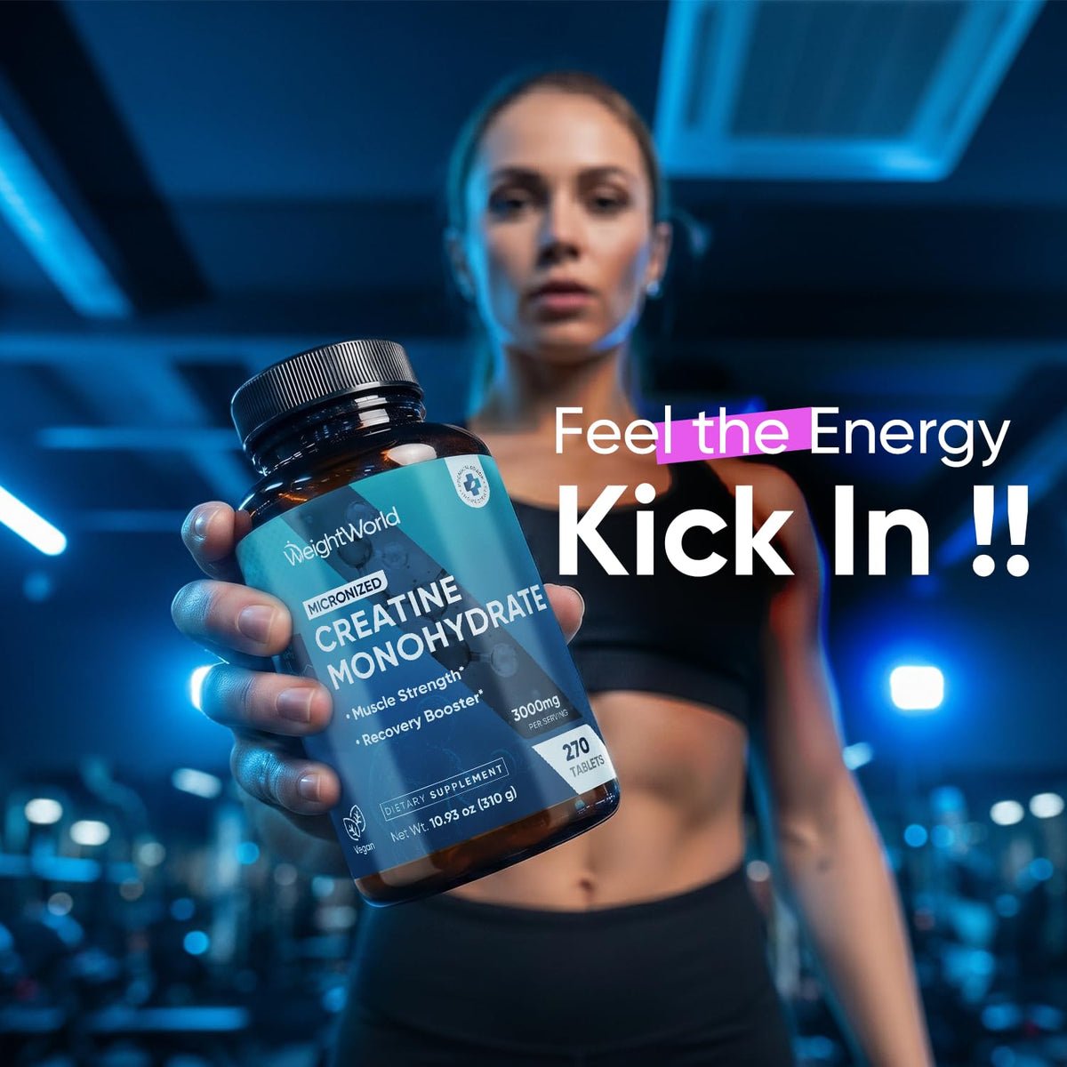 WeightWorld Micronized Creatine Monohydrate 1000mg - 270 Tablets - image 4