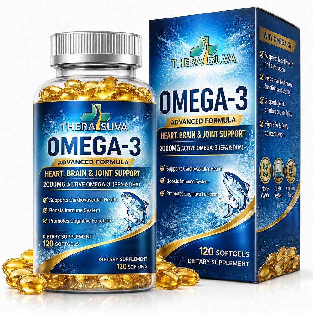 TheraSuva Triple Strength Alaskan Fish Oil - 120 Softgels