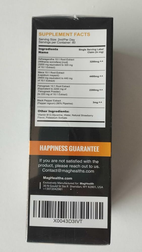 MagHealth Maca Root Liquid Drops with Ashwagandha - 60 Servings - image 4