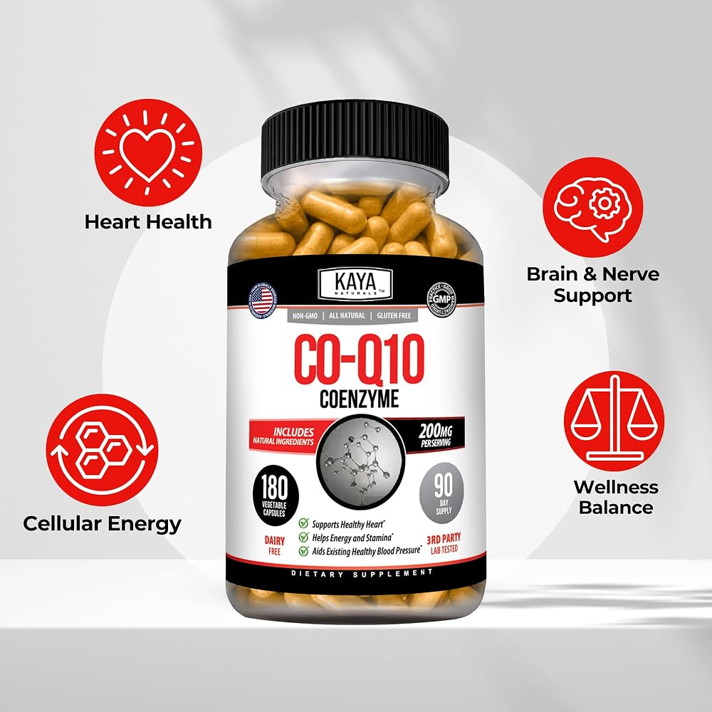 Kaya Naturals CoQ10 200mg Antioxidant Supplement - 180 Vegetarian Capsules - image 4
