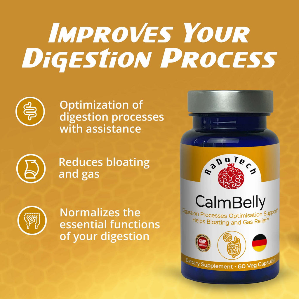 RaDoTech CalmBelly Digestive Enzymes & Probiotics - 60 Capsules - image 4