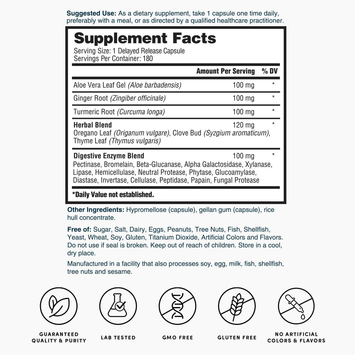Nature's Lab EnZym Balance Digestive Enzymes - 180 Capsules - image 5