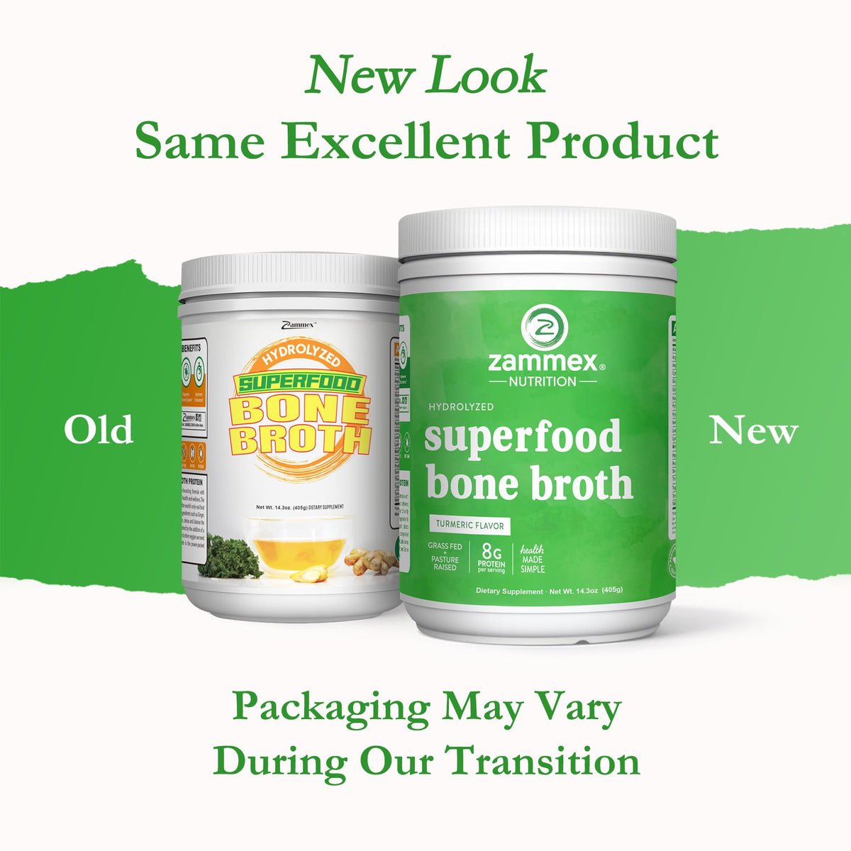 Zammex 100% Grass-Fed Bone Broth Protein Powder