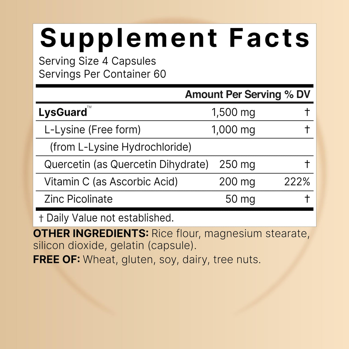 NatureBell L-Lysine 1000mg with Quercetin Capsules - 240 Count - image 2