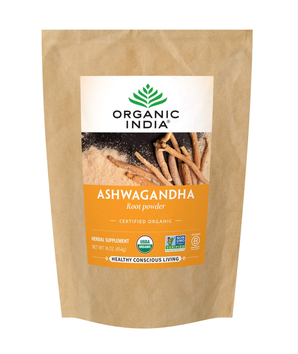 ORGANIC INDIA Ashwagandha Powder Organic Herbal Supplement - 1lb