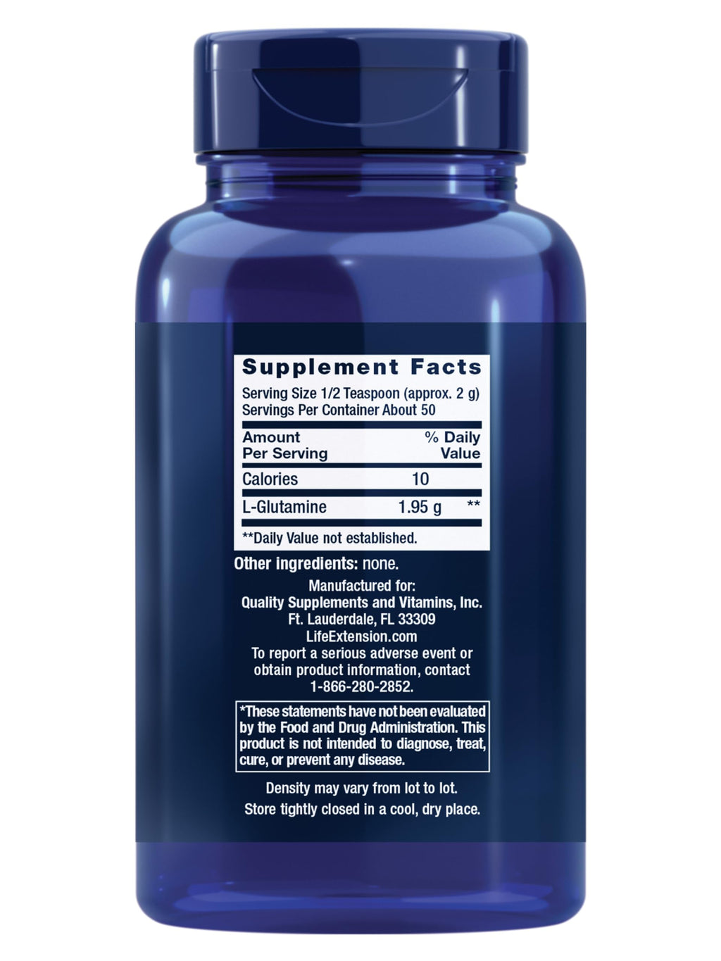 Life Extension L-Glutamine Amino Acid Powder - 100 Grams - image 2