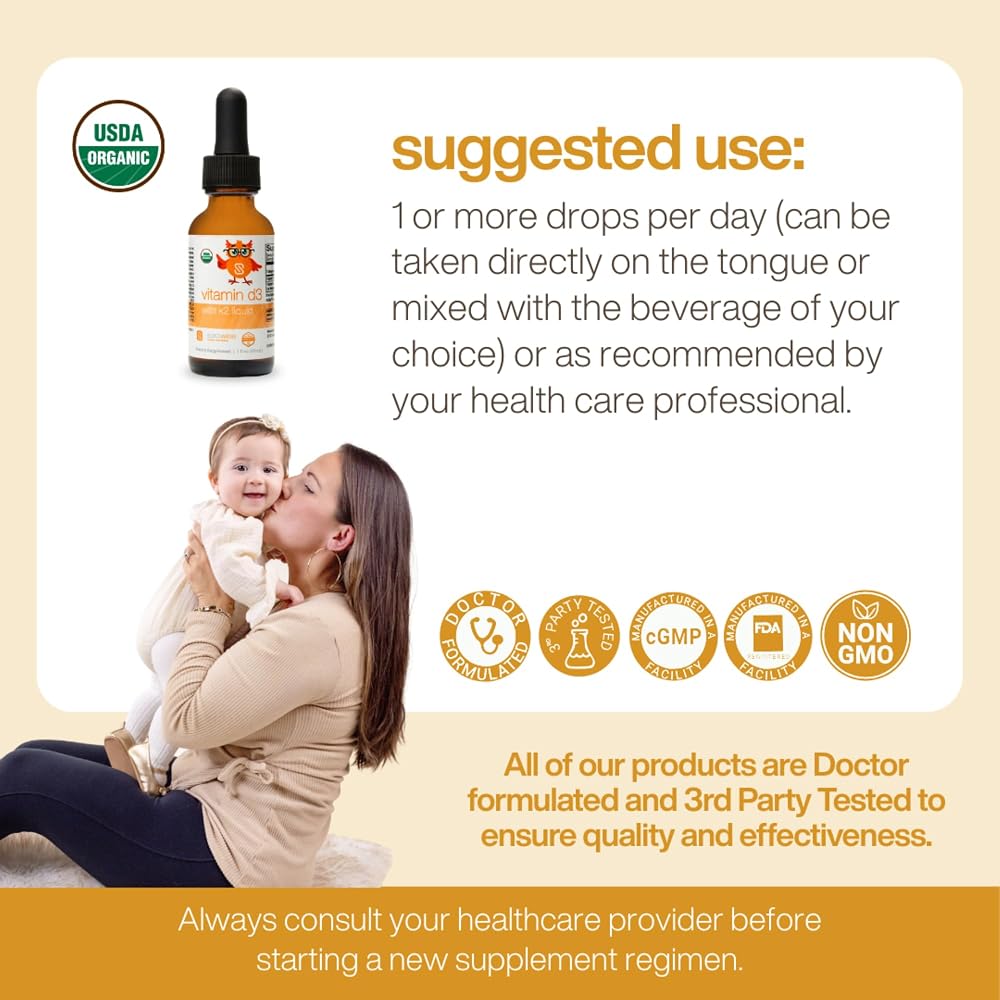 Serawise Organic Liquid Vitamin D3 with K2 - 1 Fl Oz - image 9
