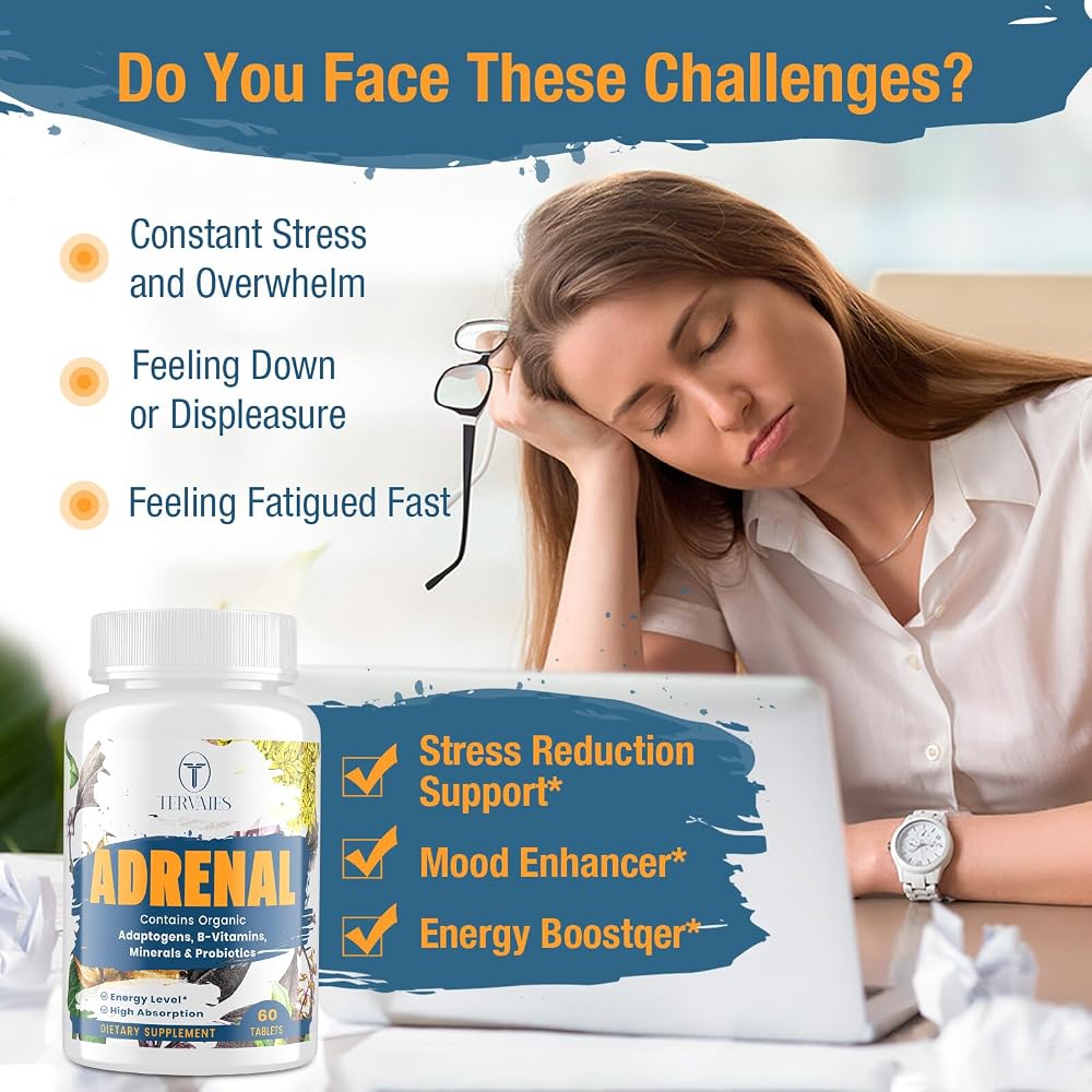 Tervaies Adrenal Support Adaptogen Complex - 60 Tablets - image 5