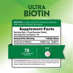 Nature's Truth Biotin 5000 mcg - 78 Tablets - image 2