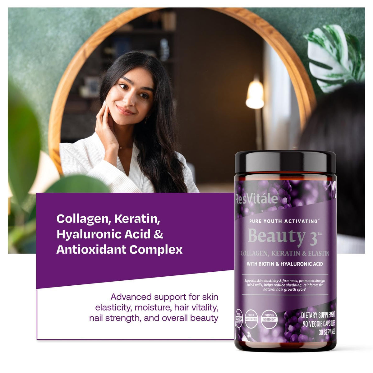 ResVitale Beauty 3 Skin Care Supplement - 90 Capsules - image 5