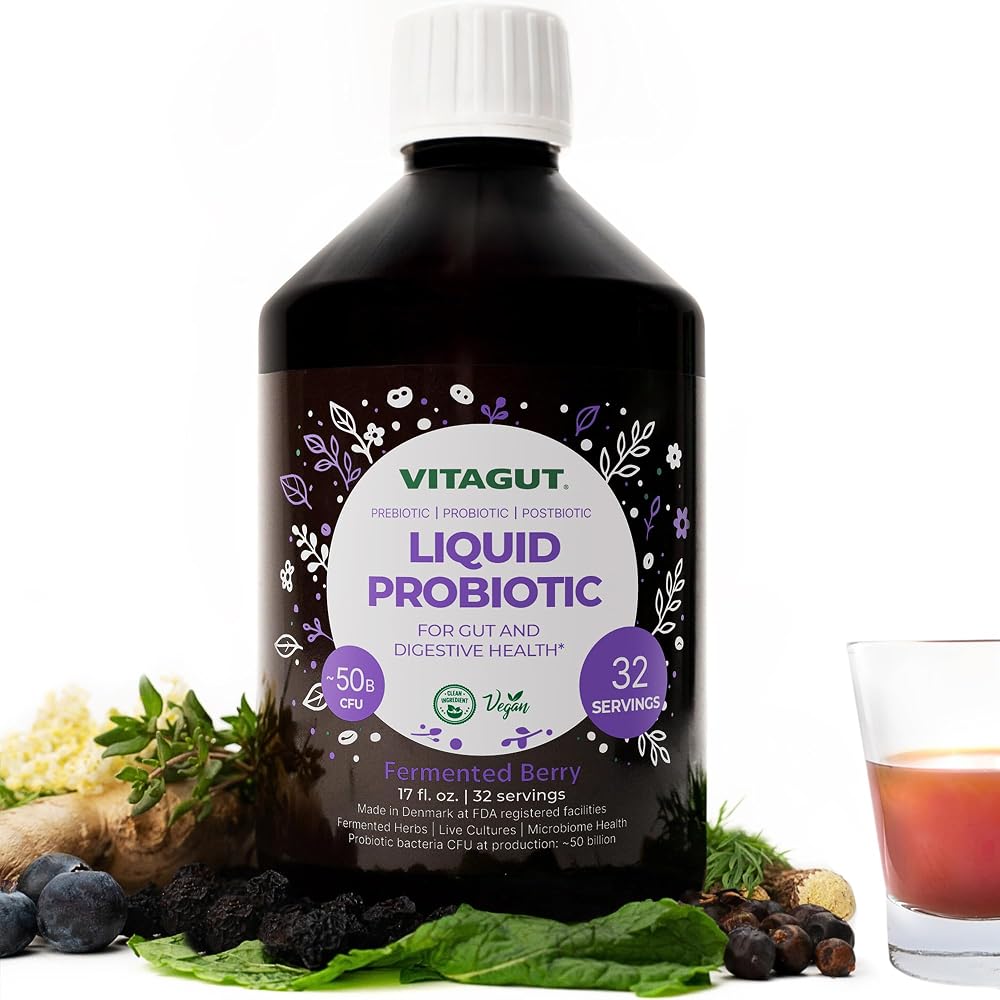 VITAGUT Liquid Probiotic with Prebiotics & Postbiotics - 17 Fl Oz
