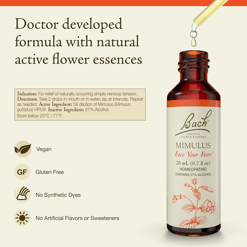 Bach Flower Remedies Mimulus - Face Your Fears - 20mL - image 2