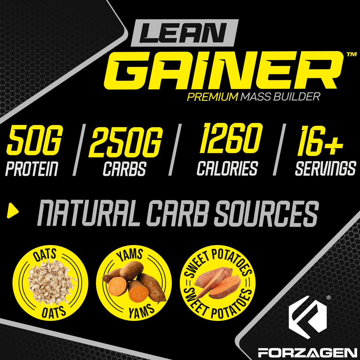 Forzagen Lean Gainer Premium Mass Builder Protein Powder - 12 lbs - image 4