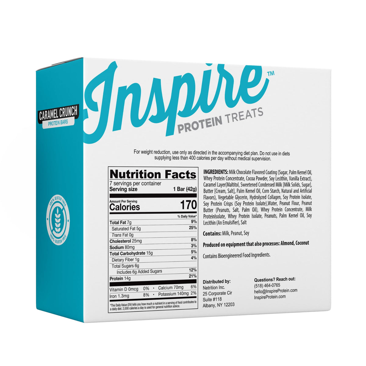 BariatricPal Inspire High Protein Bars Caramel Crunch - 6-Pack - image 3