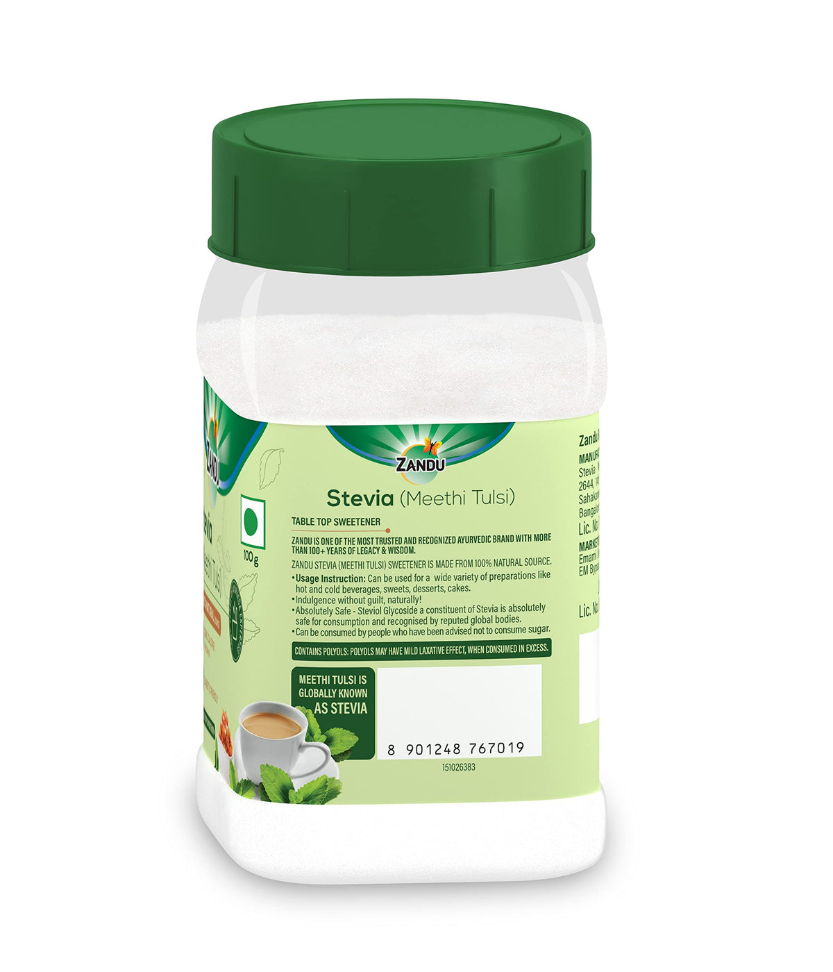 Zandu Stevia Meethi Tulsi Powder Natural Sweetener - 100g - image 5