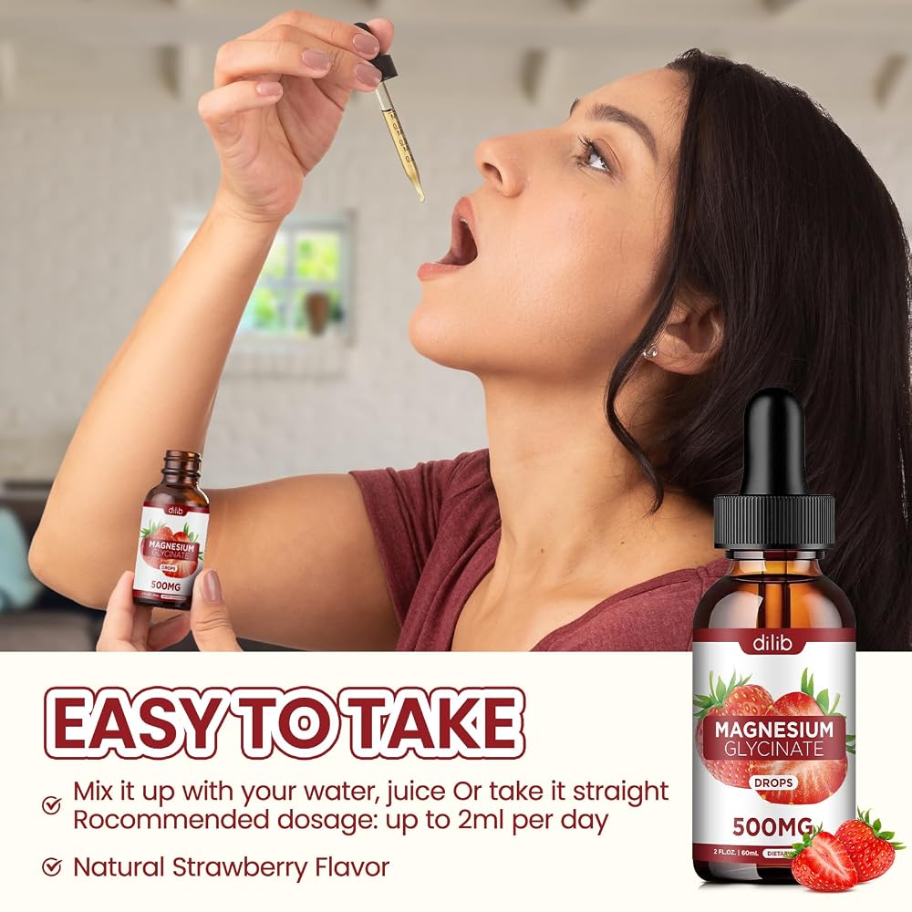 Dilib Magnesium Glycinate Liquid Drops 500mg - 2 Pack - image 6