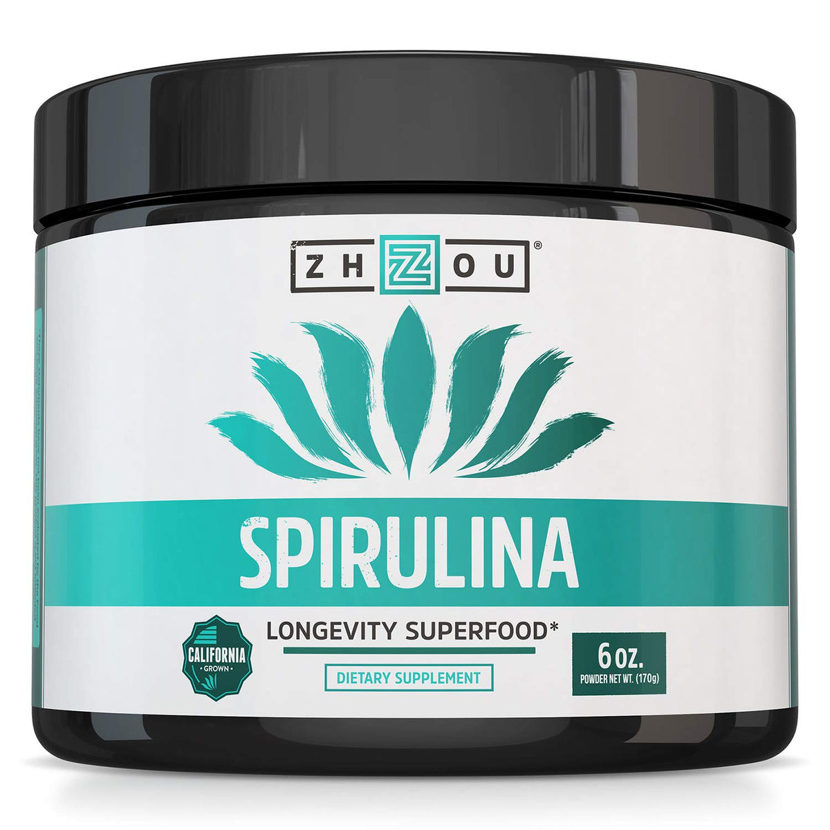 ZHOU Spirulina Powder Drink Mix for Smoothies - 6 oz