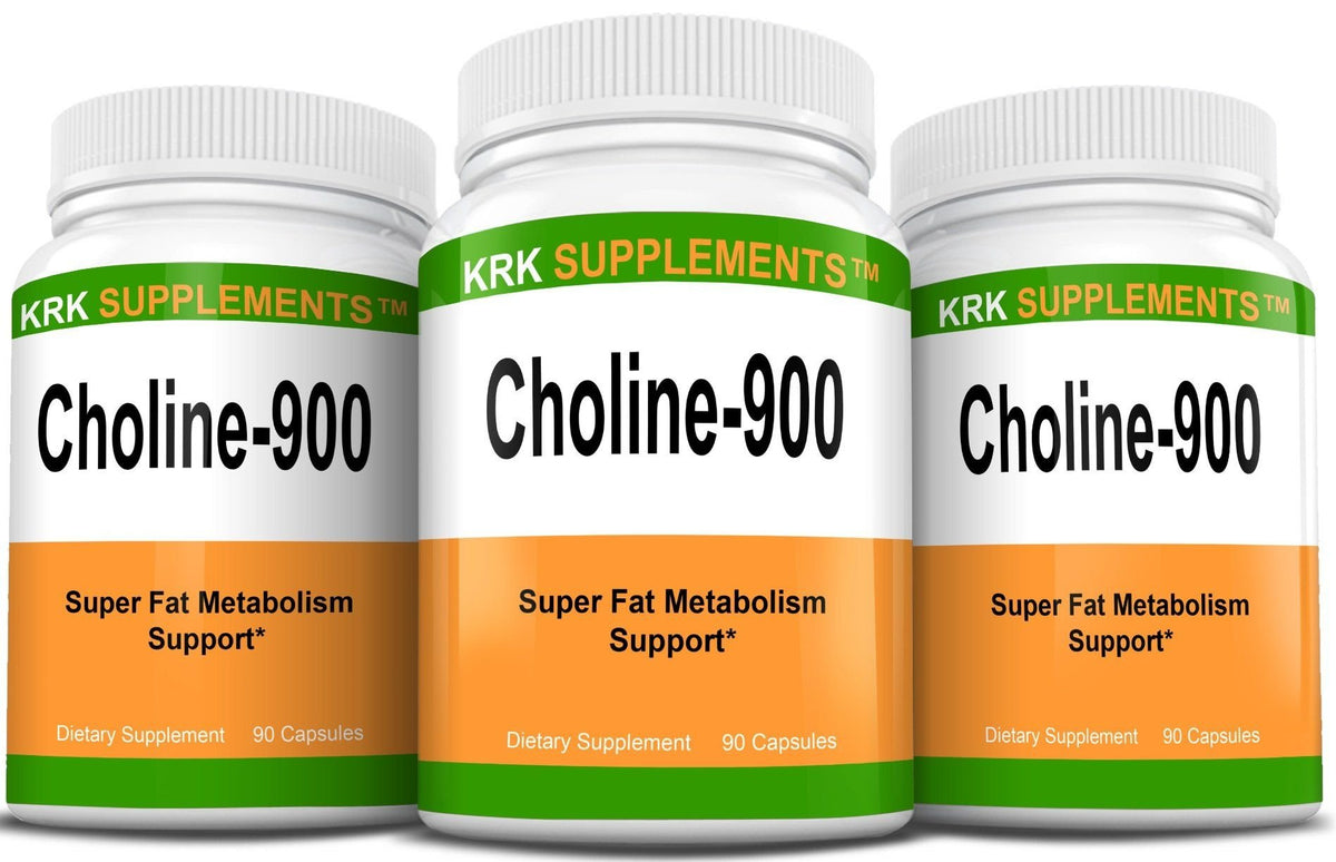 KRK Supplements Choline Bitartrate 900mg Brain Support - 270 Capsules