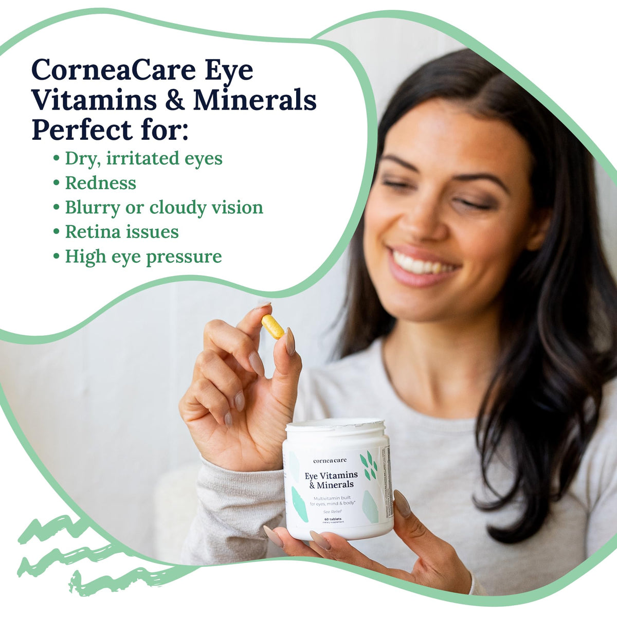 CorneaCare Eye Vitamins & Minerals Multivitamin for Vision - 60 Tablets - image 2