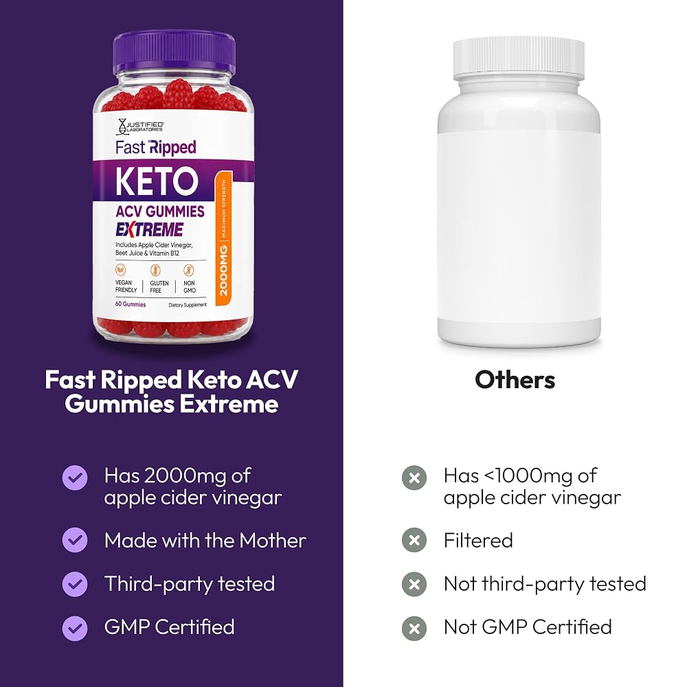 Justified Laboratories Fast Ripped Keto Gummies Extreme 2000MG